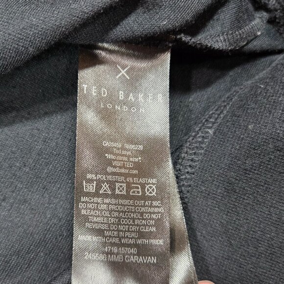 Ted Baker Top Mens 6 XXL Black Caravan 1/4 Zip Slim Fit Lightweight Golf Sweater - Picture 7 of 11